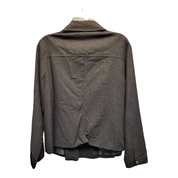 JustFab Black Utility Jacket with Asymmetrical Lapels -Size 1X - Picture 3 of 3